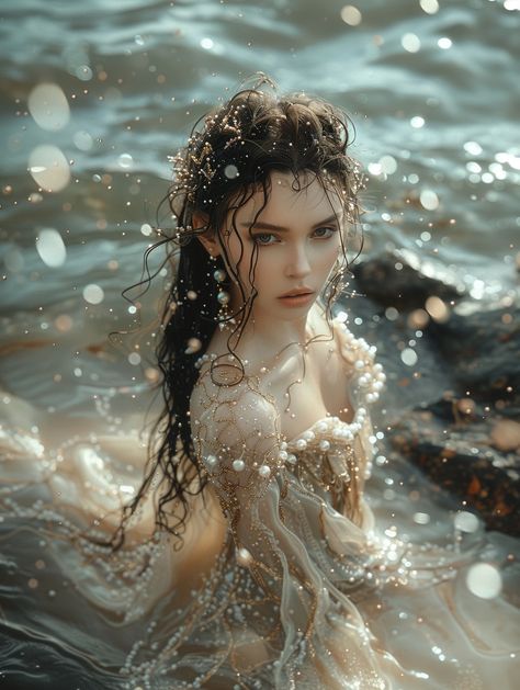 Siren Princess Aesthetic, Mermaid Fantasy Aesthetic, Siren Mermaid Aesthetic, Siren Portrait, Mermaid Hair Aesthetic, Siren Aesthetic Female, Siren Princess, Siren Beauty, Siren Photoshoot