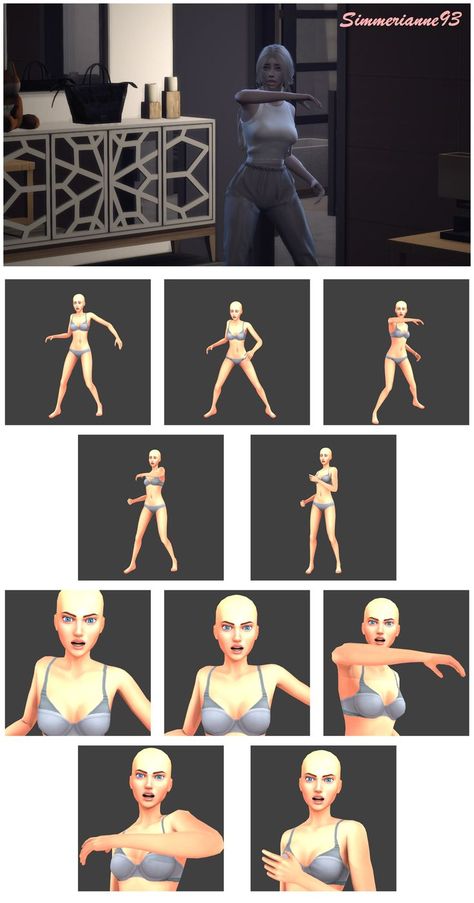 Poses for a solo sim - sims 4 poses. #sims4 #sims4poses #posessims4 #thesims #sims #poses #actionposes #soloposes Sims 4 Battle Poses, Sims 4 Machinima, Sims 4 Superhero Poses, Sims 4 Office Poses, Story Poses, Sims 4 Poses, Jumping Poses, Sims 4 Couple Poses, Sims Challenge