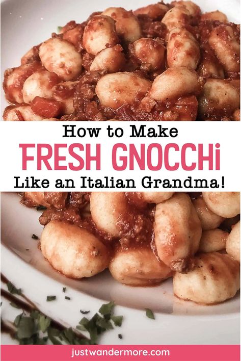 7 easy steps to make gnocchi like an Italian grandma. Authentic Italian Gnocchi Recipes, Potato Pillow, Gnocchi From Scratch, Fresh Gnocchi, Homemade Potato Gnocchi, Make Gnocchi, Gnocchi Recipes Easy, Italian Gnocchi, Gnocchi Recipes Homemade