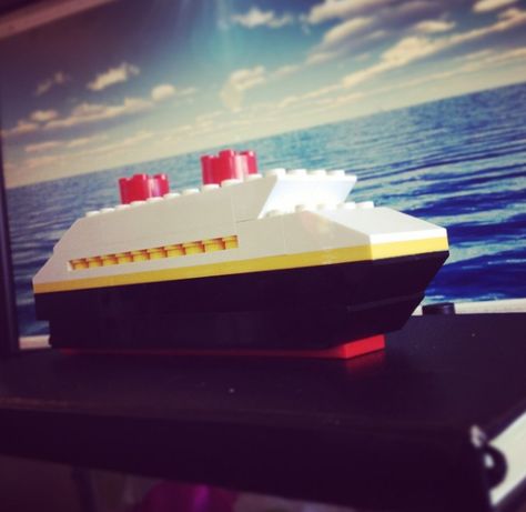 Click this image to show the full-size version. Lego Cruise Ship, Fish Extender Gift Ideas, Lego Fish, Disney Magic Cruise Ship, Disney Cruise Fish Extender Gifts, Disney Halloween Cruise, Disney Magic Cruise, Disney Cruise Fish Extender, Disney Fantasy Cruise