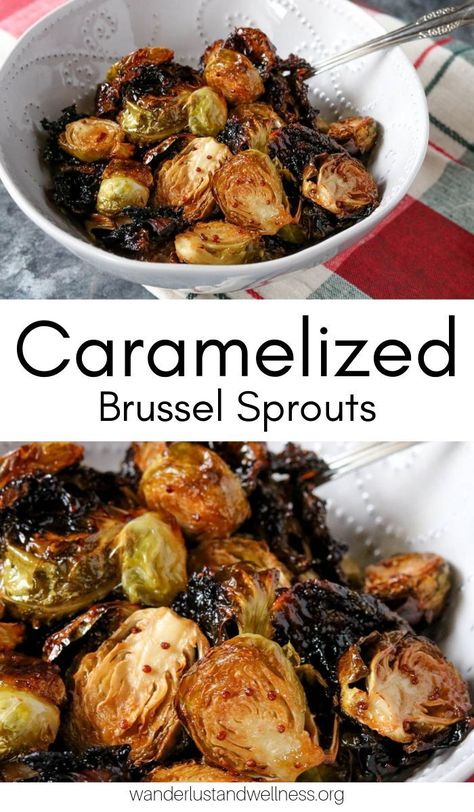 Caramelized Brussel Sprouts, Brussel Sprouts Recipes Easy, Brussel Sprout Recipes Roasted, Pasta Vegetariana, Vegetable Side Dish, Gluten Free Sides Dishes, Vegetable Side Dishes Recipes, Side Dishes Recipes, Sprout Recipes