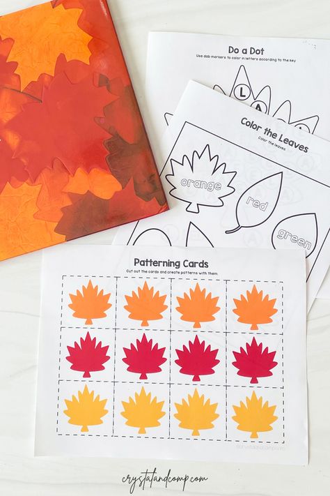 This free printable pack contains a variety of activities to accompany the children's book, Red Leaf Yellow Leaf. The printables include coloring pages, patterns, do-a-dot pages, and more! Perfect for preschoolers and homeschoolers! Red Leaf Yellow Leaf Activities, Leaf Activities, Leaf Printables, Halloween Craft Kits, Fall Lesson Plans, Autumn Leaves Craft, Preschool Fall, Visual Processing, Tactile Learning