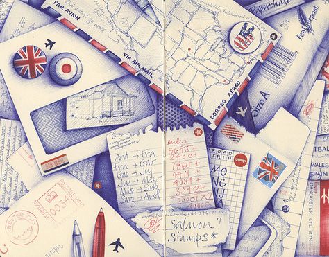 Andrea Joseph, Ballpoint Pen Art, Moleskine Sketchbook, Gcse Art, A Level Art, Sketchbook Journaling, Arte Popular, Pen Art, Mail Art