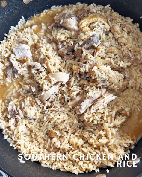 Smoked Chicken And Rice, Chicken And Rice Recipes Southern, Stewed Chicken And Rice Recipes, Boiled Chicken And Rice Recipes, Stovetop Chicken And Rice, Easy Chicken And Rice Recipes, Dinner With Few Ingredients, Southern Chicken And Rice, Boiled Chicken And Rice