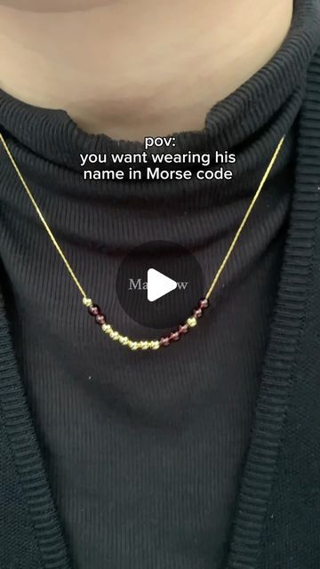 Camillajewelry💎 on Instagram: "Their name in morse code is the cutest gift ever 

#romanticgift #couplegoals #goldnecklace #anniversarygift #giftforher #christmasgift #morsecode #necklace #initialnecklace #explore #reels" Morse Code Necklace, Morse Code, Romantic Gift, Initial Necklace, Cute Gifts, Couple Goals, The Cutest, Anniversary Gifts, Gold Necklace