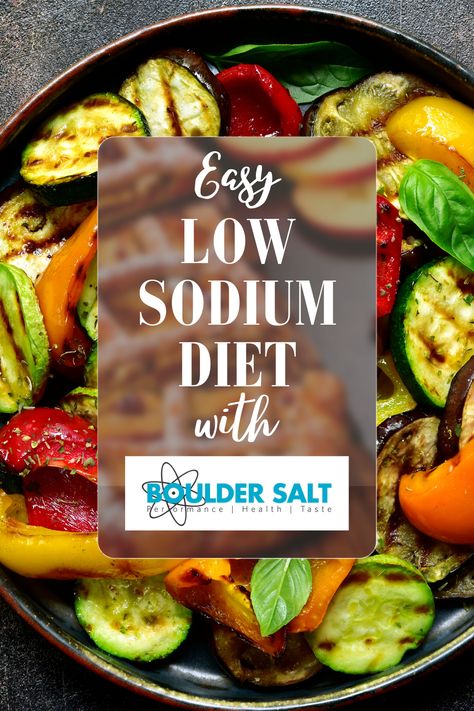 There’s no need to eliminate salt completely and settle for bland food. It’s about choosing the right salt, knowing how much sodium is in a serving, and being mindful of your consumption—easy with Boulder Salt. Low Sodium Christmas Recipes, Low Salt Meals, No Salt Diet, No Salt Recipes Meals Easy, Easy Low Sodium Recipes, Salt Free Diet, Low Sodium Recipes Heart, Dash Diet Meal Plan, Healthy Salt