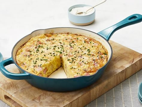 French Onion Frittata, Carmelized Onion Frittata, Ham And Cheese Frittata, Best Ham Recipe, Ham Frittata, Ham Casserole Recipes, Onion Frittata, Goat Cheese Frittata, Florence Food