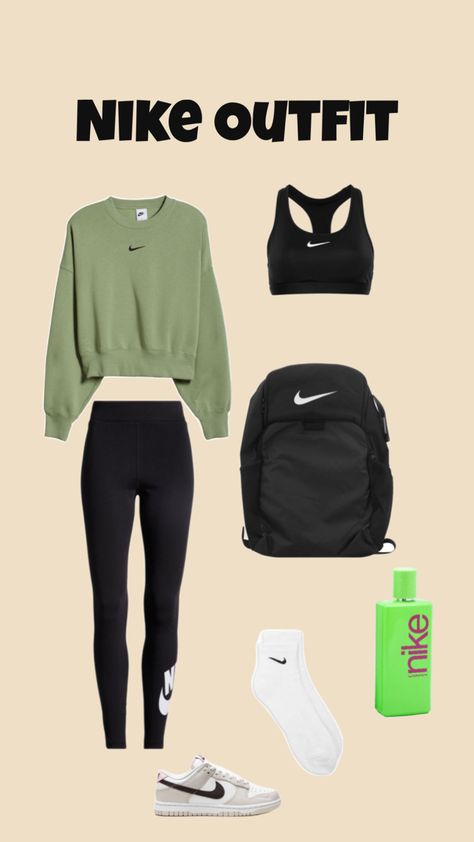 Gym Outfits For Women, Nike Inspired, Nike Outfit, Black Sweatpants, Nike Outfits, Outfit Inspirations, Outfit Ideas, Sweatpants, Nike