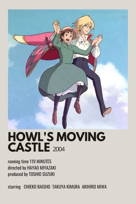 Howl's Moving Castle Movie, Castle Movie, Studio Ghibli Wallpaper, Ghibli Wallpaper, Studio Ghibli Poster, Walpapers Cute, Film Posters Minimalist, Ghibli Artwork, Poster Anime