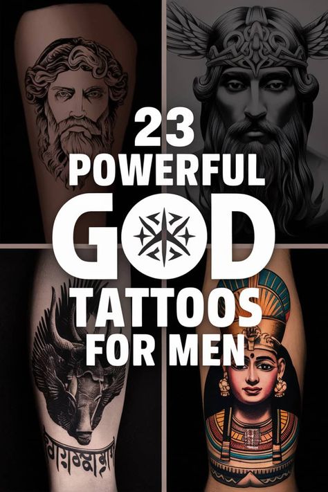 Cultural Fusion: 23 Male God Tattoo Ideas from World Mythologies Titan Tattoo Greek, Genghis Khan Tattoo, God Tattoo Ideas For Men, Egyptian Tattoos Men, Tecun Uman Tattoo, Best Tattoos For Men Ideas Unique, Egyptian Tattoo Men, Greek Tattoo Ideas For Men, Modern Tattoo Men