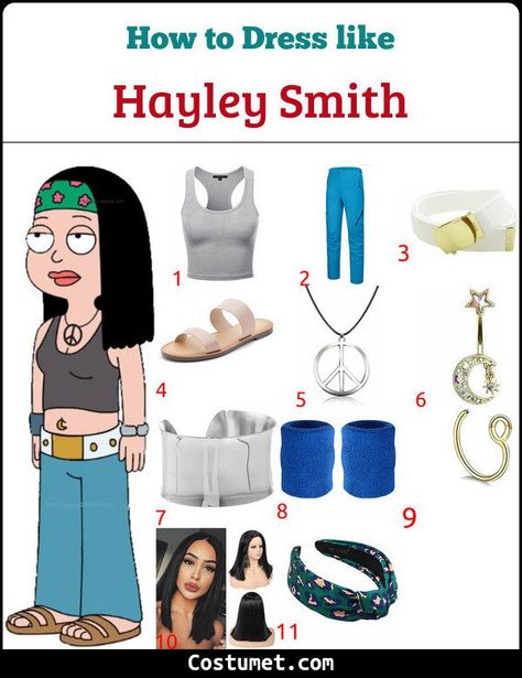 Hayley Smith (American Dad) Costume for Cosplay & Halloween 2022 Hayley Smith Costume, Haley Smith Costume, American Dad Costumes, Hailey American Dad, Hayley American Dad, American Dad Hayley, Dad Halloween Costumes, Hula Costume, Hayley Smith