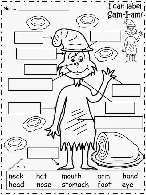 Dr Seuss Math Kindergarten, Dr Seuss Worksheets, Dr Seuss Kindergarten, Dr Seuss Math, Dr Seuss Printables, Dr Seuss Preschool Activities, Brooke Williams, Dr Seuss Preschool, Rhyming Worksheet