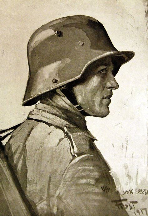 Ww1 German Soldier Art, Ww1 German Soldier, Ww1 Drawings, Ww2 Drawings, Ww2 Art, Helmet Drawing, Ww1 Art, Soldier Drawing, Soldier Helmet