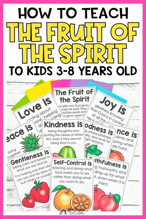 Help kids explore the Fruit of the Spirit with hands-on activities, crafts, and lessons designed for preschool to 3rd grade. This blog offers creative ways to teach love, joy, peace, and more. Perfect for Sunday school or at-home learning! #FruitOfTheSpirit #BibleLessonsForKids #ChristianParenting #SundaySchoolActivities Fruit Of The Spirit Activities, Thanksgiving Bible Lesson, Preschool Sunday School Lessons, Bible Lesson For Kids, Peace Crafts, The Fruit Of The Spirit, Fruits For Kids, Sunday School Crafts For Kids, Christmas Program