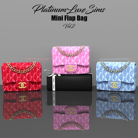 Chanel Mini Flap Bag - Vol.2 | PlatinumLuxeSims on Patreon Sims 4 Chanel Cc, Chanel Decor, Chanel Mini Flap Bag, Sims 4 Family, Free Sims 4, The Sims 4 Packs, Sims 4 Cc Folder, Sims 4 Gameplay, Crop Top Set