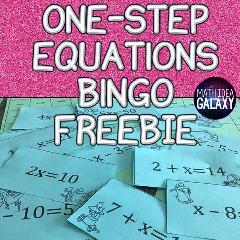 One Step Equations Activities, Teaching Equations, Micro School, Solving One Step Equations, Algebra Games, Math Bingo, Math Review Game, Game Bingo, Summer Review