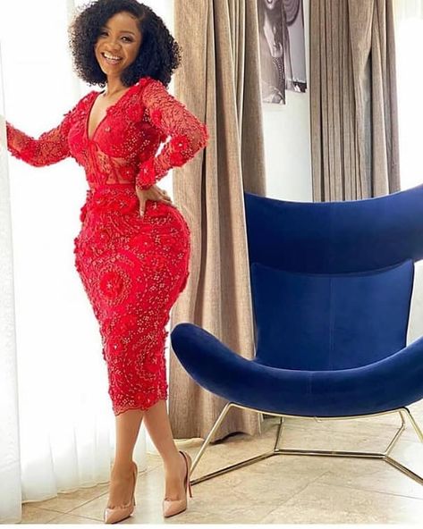 Tailor Catalogue (@tailorcatalogue) posted on Instagram: “Lady in red @serwaaamihere 💕💕” • Jan 26, 2020 at 5:59am UTC Ankara Wedding Guest Outfit, Serwaa Amihere, Psalm 3, Gray Living Rooms, Corporate Dress, Plus Size Curvy, Best African Dresses, Church Outfit, African Fashion Skirts