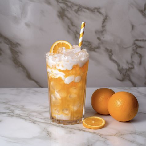 Orange Creamsicle Soda Freshly Squeezed Orange Juice, Orange Creamsicle, Easy Bread Recipes, Easy Bread, Heavy Cream, Refreshing Drinks, Healthy Smoothies, Mouth Watering, Vanilla Extract