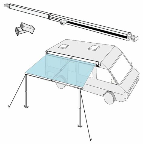 Campervan Awnings, Awning Roof, Mb Sprinter, Wall Clips, Awning Accessories, Truck Camping, Patio Awning, Roof Rails, Van Conversion