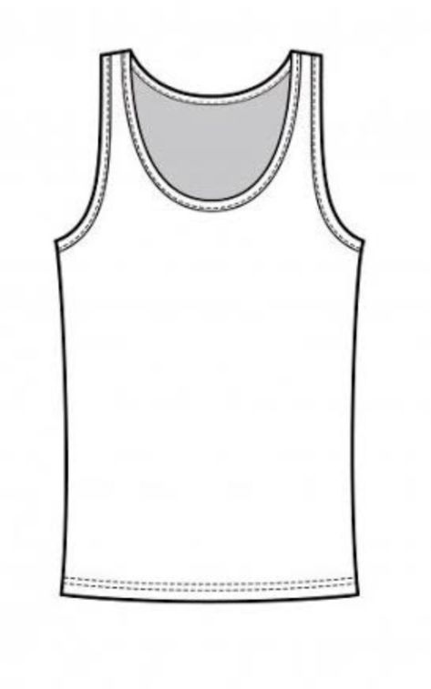 Tank Top Drawing, Basketball Things, Free Printable Sewing Patterns, Shirt Clipart, Shape Templates, Printable Sewing Patterns, Summer Stuff, Flat Sketches, Drawing Clipart