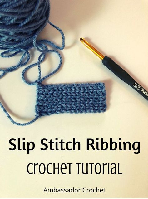 Slip Stitch Ribbing, How To Start Crochet, Crochet Block Stitch, Change Colors In Crochet, Slip Stitch Crochet, Ribbed Crochet, Crochet Stitches Guide, Crochet Stitches For Blankets, Crochet Blocks