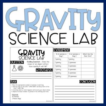 Energy Science Lab | Energy Science ExperimentInvestigate inertia and gravity in this hands-on experiment for 4th and 5th grade. Aligned with *Next Generation Science Standards. Teachers will love its' ease of use, simple materials, and meeting the science and engineering practices. Students will love uncovering the magic of the laws of motion. The science journal will help students learn to use their evidence to write conclusions.Included in TPT purchase:Student Lab SheetsMaterial & Procedu Science Lab Experiments, Gravity Experiments, Gravity Science, Energy Science, Laws Of Motion, Middle School Science Classroom, Ngss Science, Science Labs, 4th Grade Science