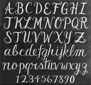 Learn how to Draw Scripted Chalk Lettering - Craftfoxes Chalkboard Fonts Alphabet Hand Drawn, Chalk Writing Fonts, Disco Sign, Chalkboard Alphabet, Decorative Typography, Diy Chalkboard Sign, Chalk Writing, Chalkboard Doodles, Chalkboard Fonts