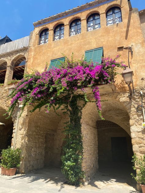 Costa Brava Beach, Village Aesthetic, Spanish Village, Pyrenees Mountains, Spanish Towns, Vintage Window, Country Aesthetic, Catalonia Spain, Beach Towns