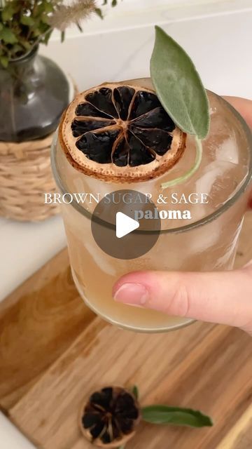 Brooke Bonarrigo on Instagram: "When hosting thanksgiving, my mom and I always fix a quick cocktail to help us finish those crazy last minute details. We do a quick toast and take a second to breathe and sip before the blissful hosting chaos ensues.

Make sure to save this brown sugar and sage paloma for this weekend or for the upcoming holidays!

- 2.5 oz grapefruit juice
- 2 oz tequila
- 3/4 oz lime or lemon juice
- 3/4 oz sage & ginger honey simple syrup
- 1/4 tsp brown sugar

Add everything to a cocktail shaker and fill with ice. Shake for about 10 seconds and pour into a glass filled with ice, garnishing with a dried citrus wheel and fresh sage.

Sage & Ginger Honey Syrup:

- 1/2 cup water
- 1/2 cup honey or sugar
- 3 inches of fresh ginger, chopped
- about 8 sage leaves

Add ingredie Ginger Garnish Cocktail, Cocktails Tequila, Dried Citrus, Honey Simple Syrup, Ginger Honey, Fresh Sage, Hosting Thanksgiving, Honey Syrup, Sage Leaves