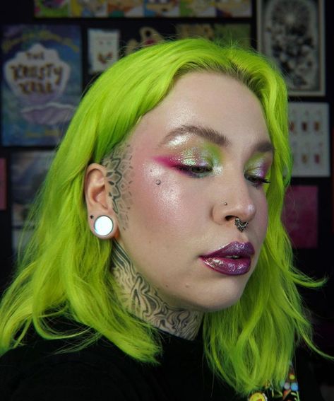 Manic Panic Electric Lizard, Does It Get Better, Green Hair Color, Electric Green, Vegan Hair, Manic Panic, Cruelty Free Beauty, Green Hair, Day And Night