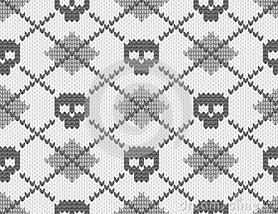 Knitted pattern with skulls Crochet Backdrop, Skull Afghan, Knitting Colorwork, Knitting Graphs, Crochet Scarf Diagram, Cross Stitch Skull, Motif Fair Isle, Fair Isle Chart, Colorwork Chart