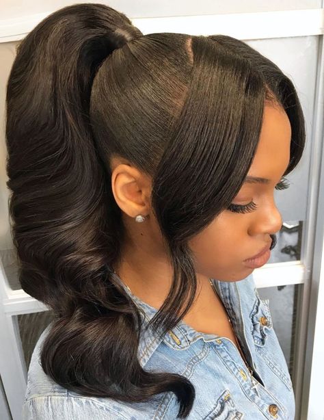 Weave Ponytail Hairstyles, Sleek Ponytail Hairstyles, Black Ponytail Hairstyles, Perfect Thanksgiving, A Ponytail, A Pony, Hair Ponytail Styles, Sleek Ponytail, Ponytail Styles