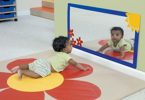 Sunny Meadow Mirror Infant Room Ideas, Infant Room Daycare, Infant Daycare, Sunny Meadow, Daycare Rooms, Starting A Daycare, Daycare Decor, Daycare Forms, Daycare Design