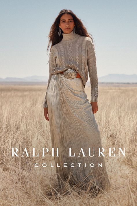 Shop a modern glamour inspired by the spirit of the West. Free Shipping with an RL Account & Free Returns. Western Ralph Lauren Cowgirl Chic, Elegant Fall Shearling Outerwear, Luxury Bohemian Fur Coat For Fall, Chic Long Sleeve Faux Fur Outerwear, Chic Brown Shearling Outerwear, Elegant Brown Faux Fur Outerwear, Cable Knit Turtleneck Sweater, Ralph Lauren Fall, Jersey Skirt