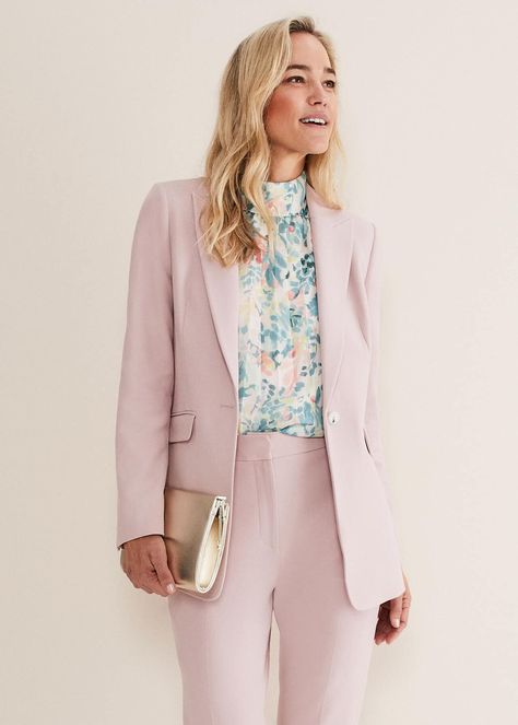 Eira Pink Blazer | Phase Eight UK | Blazer Pink, Pink Suit, Pink Blazer, Fitted Blazer, Hem Style, Phase Eight, Women's Coats & Jackets, Petite Dresses, Party Fashion