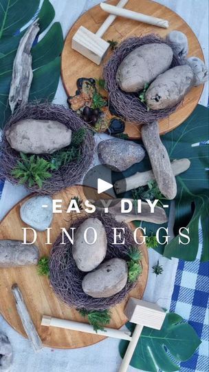 Dinosaur Rocks, Dinosaur Figurine, Playgroup Ideas, Dinosaur Theme Preschool, Grandma Camp, Science Experience, Dino Eggs, Cool Dinosaurs, Dinosaur Egg