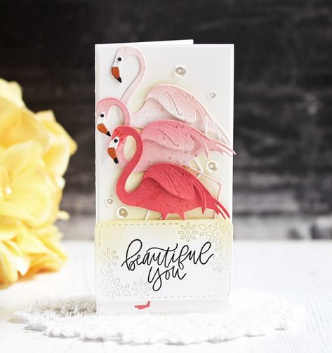 Flamingo Cards, Flamingo Decor, Handmade Paper Crafts, Vintage Suitcase, Craft Knife, Paper Craft Supplies, Bird Cards, Papertrey Ink, Wish You Are Here