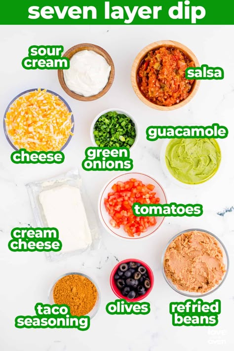 Layer Taco Dip, Taco Dip Easy, 7 Layer Taco Dip, Layered Taco Salads, Mexican Corn Dip, Layered Taco, Dip Recipes Hot, Reception Food Ideas, Layered Dip