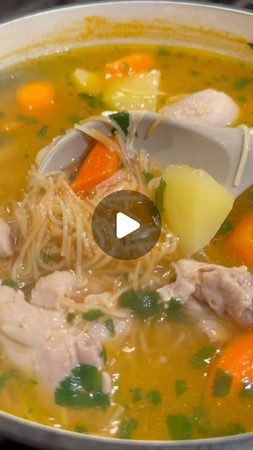 122K views · 11K likes | Nelly Valenzuela on Instagram: "Caldo de Pollo con Fideo - Mexican Chicken Noodle Soup Caldito de Pollo to warm your heart💚 Caldo de Pollo con Fideo, a Mexican version of Chicken Noodle Soup. #caldodepollo #caldodepolloconfideos #caldodepollo #fideo #fideoconpollo #mexicanchickenoodlesoup #sopadefideo #chickennoodlesoup #mexicanfood #daisymayscookingandmore #food #foodie #foodies #foodiesofinstagram #recipe #recipes #cooking #instagramfood #instagramfoodie #instagramfoodies #instagramrecipes #instagramcooking #soupforthesoul  Ingredients: -4 Quarts of Water -1/2 White Onion -3 Bay Leaves -2 Serrano Peppers -2 Tbsp Salt -4 Chicken Drumsticks -4 Boneless Skinless Chicken Thighs -6 Potatoes Peeled and cut into fourths -4 Carrots Peeled and Sliced -3 Tbsp Olive Oil -1 Mexican Chicken Noodle Soup, Chicken Caldo, Fideo Recipe, Different Chicken Recipes, Mexican Style Chicken, Chicken Soup Recipes Homemade, Mexican Soup Recipes, Serrano Peppers, Healthy Freezer Meals