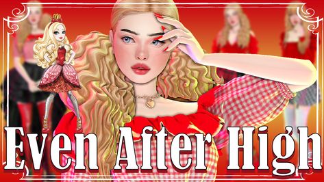 Hi everyone,

This is my new serie with EVEN AFTER HIGH characters in my Sims style .The first member of the series APPLE WHITE in modern version, with 3 different look. 
I post new Monster High Sims videos every Sunday, 
Even After High videos every Wednesday! Ever After High Sims 4, Sims4 Challenge, Ever After High Characters, New Monster High, Disney Princess Challenge, Sims Videos, Cerise Hood, High Characters, My Sims