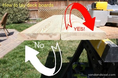 How to lay deck boards- A Woman's Guide to Deck Repair. Forget the workman! GIRL DIY POWER! Deck Building Plans, Easy Deck, Deck Repair, Laying Decking, Cedar Deck, Deck Construction, Deck Projects, Cool Deck, Deck Plans