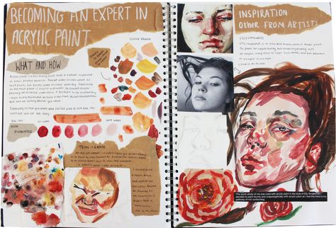 Gcse Portraiture Art Sketchbook, Alevel Sketchbook Art, Fine Art Sketchbook, Sketchbook Presentation, Visual Art Diary, Sketchbook Examples, Gcse Sketchbook, Alevel Art, Art Folio