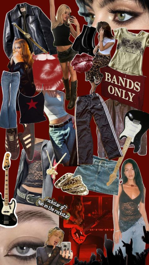 Rockstar fashion🎧🖤 80s Rock Womens Fashion, 90s Rockstar Fashion, 2000s Punk Outfits, 80s Rock Fashion Women 1980s Style, Rockstar Costume Women, 90s Rockstar Aesthetic, Female Rockstar Outfit, 80s Rock Fashion Women, 70s Rockstar Fashion