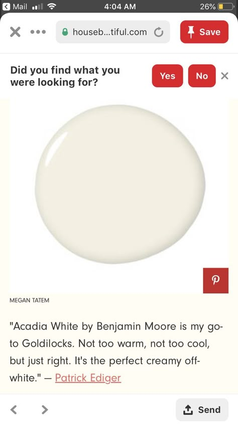 Bm Acadia White, Benjamin Moore Savory Cream, Acadia White Benjamin Moore, Benjamin Moore Acadia White, Neutral Paint Colours, Quotes Bathroom, Wall Quotes Bedroom, Bathroom Paint, Neutral Paint Color