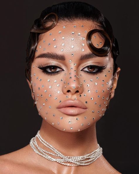 Diamonds are forever Repost inspo via @anuarhammophotography Photography: @anuarhammophotography Model: @elenakulli Make up Artist / Hairstylist: @lukas.k_hairstylist_makeup @leony.j_makeupartist #scorpiojin #scorpiojinmagazine Makeup Looks Editorial, Unique Makeup Ideas, Fashion Props, Rhinestone Makeup, Show Makeup, Diamonds Are Forever, Halloween Beauty, Avant Garde Makeup, Makeup Artist Tips