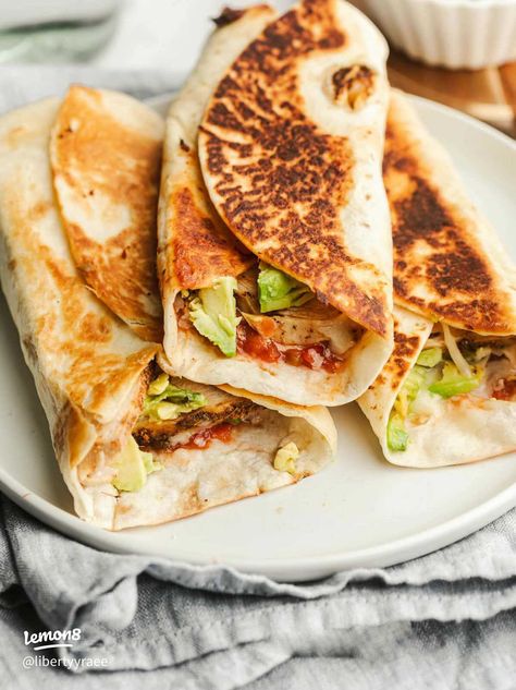 Grilled Avocado Chicken Wraps | Gallery posted by libertyyraee | Lemon8 Sauce For Wraps, Recipes With Avocado, Chicken Avocado Wrap, Grilled Chicken Avocado, Avocado Wrap, Grilled Avocado, Chicken Wrap Recipes, Avocado Chicken, Chicken Wrap