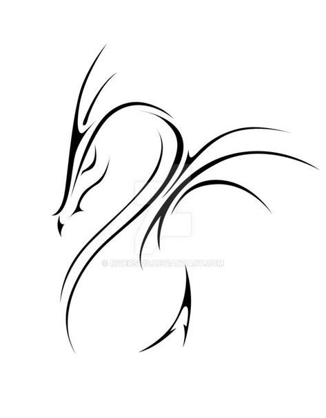 Dragon Line, Small Dragon Tattoos, Mystical Tattoos, Tattoo Dragon, Chinese Dragon Tattoos, Kunst Tattoos, Dragon Tattoo For Women, Dragon Tattoo Designs, Line Art Tattoos