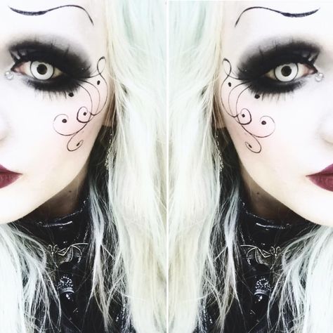 Gothic Eye Makeup, Foundation Tutorial, Foundation Tutorials, White Foundation, Beautiful Darkness, White Gothic, White Goth, Gothic Makeup, Goth Makeup