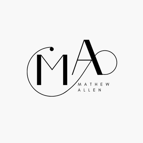 Black and White Modern Minimalist Initials Logo - Templates by Canva Canvas Letter Art, Atelier Logo Design, Wedding Initials Logo Design, Wedding Initials Logo, Name Design Art, Black And White Logo, Initials Logo Design, Text Logo Design, Black And White Logos