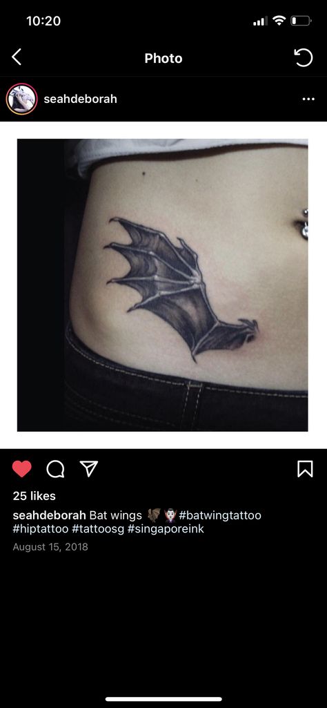 Elbow Bat Tattoo, Small Bat Wings Tattoo, Bat Wings Neck Tattoo, Bat Wing Tattoos On Back, Bat Wings Tattoo Knee, Bat Wings Tattoo, Bookish Tattoos, Wing Tattoo, Bat Wing